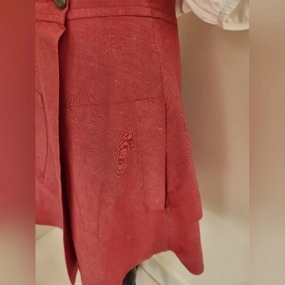 || ANTHROPOLOGIE || red wrap skirt - Picture 3 of 6